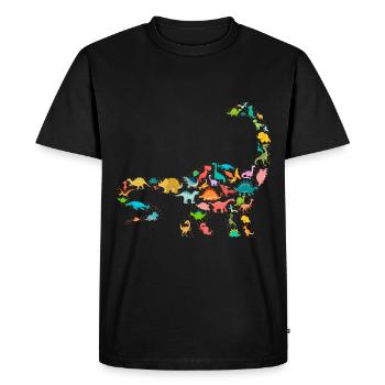 Brachiosaurus Dinosaur - Men's Premium Organic T-Shirt - black - Front - Nico (187cm)