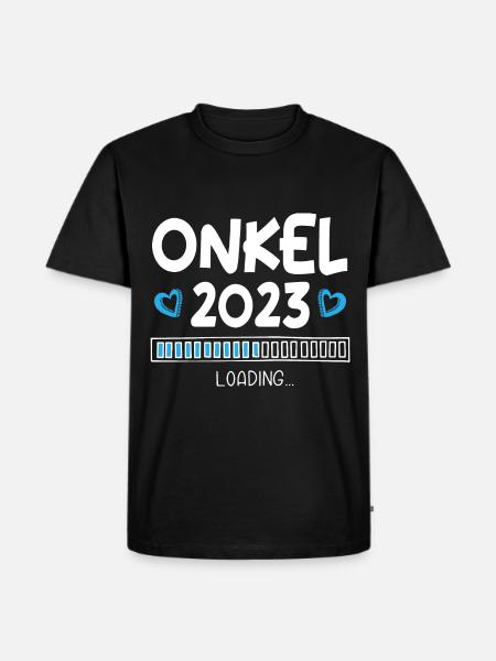 Onkel 2023 Loading - Männer Premium Bio T-Shirt - Schwarz