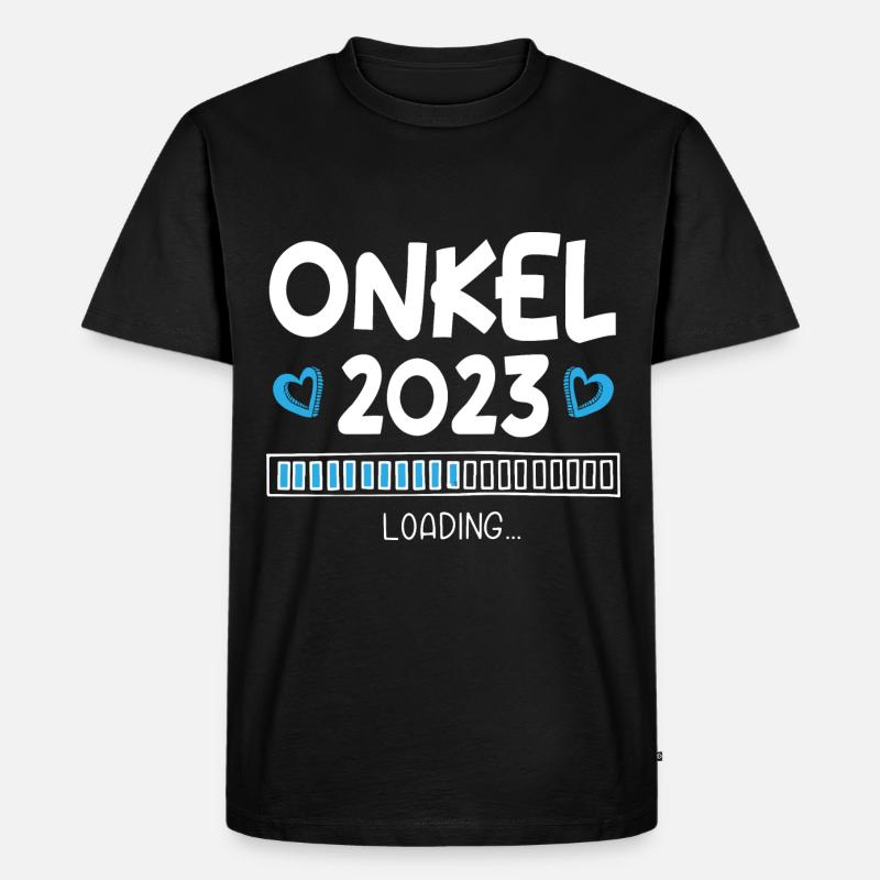 Onkel 2023 Loading - Männer Premium Bio T-Shirt - Schwarz