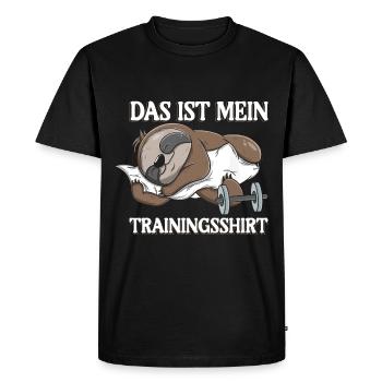 C’est ma chemise d’entraînement - T-shirt Premium bio Homme - noir - Devant - Nico (187cm)