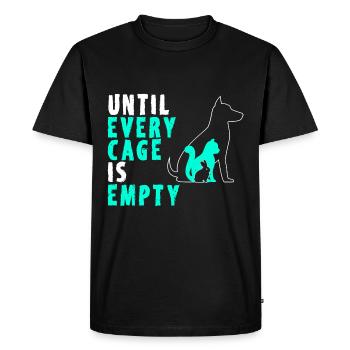 Dog Cat Rabbit Rescue T- shirts - Men's Premium Organic T-Shirt - black - Front - Nico (187cm)