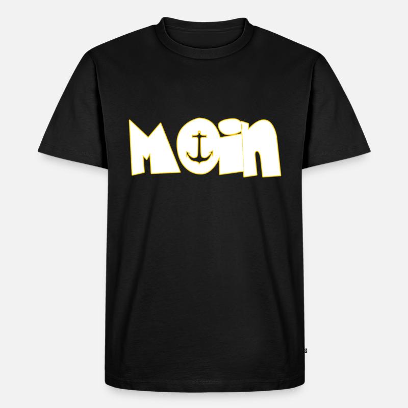 Moin - Männer Premium Bio T-Shirt - Schwarz