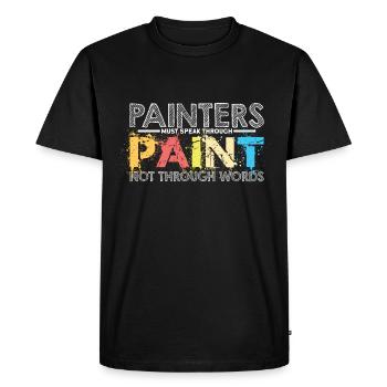 Painter - Painter Tshirt - Painter Gift - Men's Premium Organic T-Shirt - black - Front - Nico (187cm)