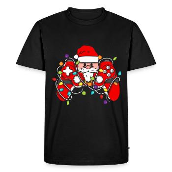 Christmas Gaming Controller - Men's Premium Organic T-Shirt - black - Front - Nico (187cm)