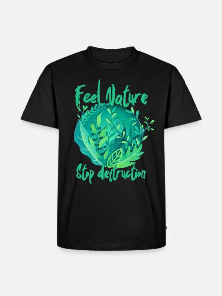 Feel Nature - Men's Premium Organic T-Shirt - black