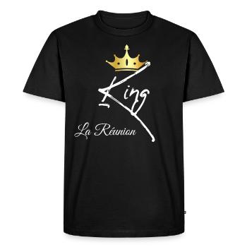 King La Réunion - T-shirt Premium bio Homme - noir - Devant - Nico (187cm)