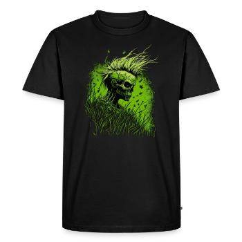 Horreur Punk Zombie Mohawk - T-shirt Premium bio Homme - noir - Devant - Nico (187cm)