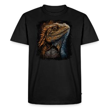 Bearded Dragon Little Dragon - Men's Premium Organic T-Shirt - black - Front - Nico (187cm)