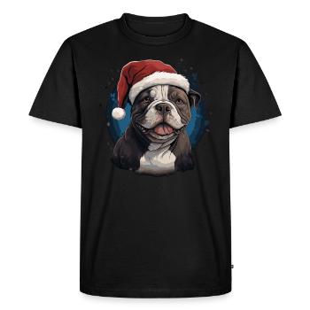 Noël de l’American Bull Terrier - T-shirt Premium bio Homme - noir - Devant - Nico (187cm)