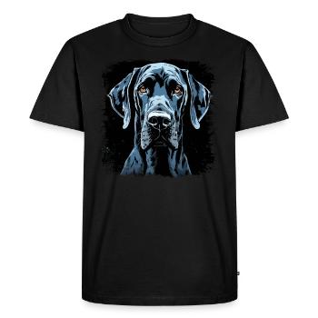 Dogue allemand - T-shirt Premium bio Homme - noir - Devant - Nico (187cm)