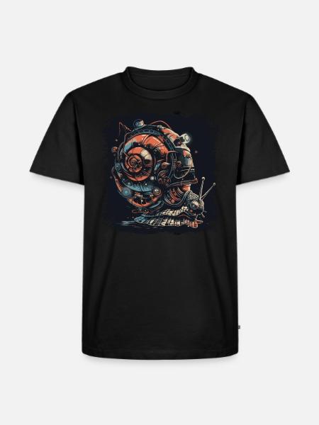 Crinchy Snail - Men's Premium Organic T-Shirt - black