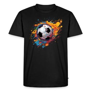 Football - T-shirt Premium bio Homme - noir - Devant - Nico (187cm)