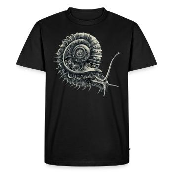 Escargot Crinchy - T-shirt Premium bio Homme - noir - Devant - Nico (187cm)