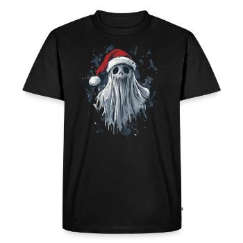 Drôle de fantôme de Noël - T-shirt Premium bio Homme - noir - Devant - Nico (187cm)