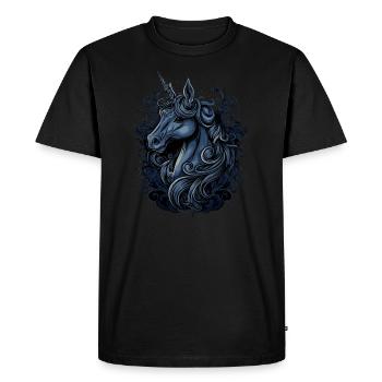 Licorne Fantaisie - T-shirt Premium bio Homme - noir - Devant - Nico (187cm)