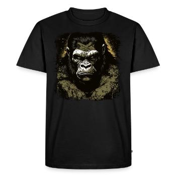 Gorille - T-shirt Premium bio Homme - noir - Devant - Nico (187cm)