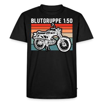 Moped Moped S50 GDR East East East Germany - Men's Premium Organic T-Shirt - black - Front - Nico (187cm)