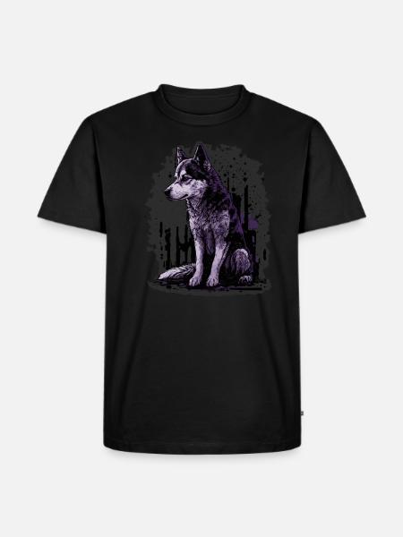 Chien husky - T-shirt Premium bio Homme - noir