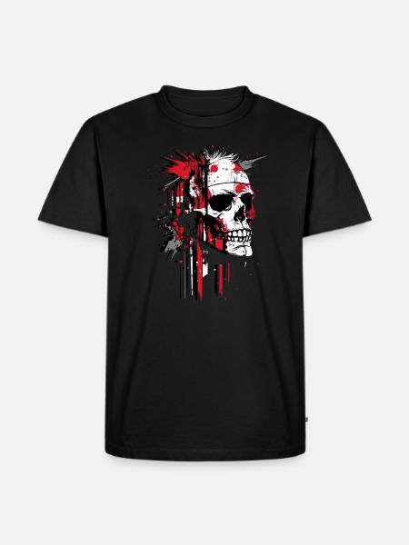 Abstract Skull - Men's Premium Organic T-Shirt - black