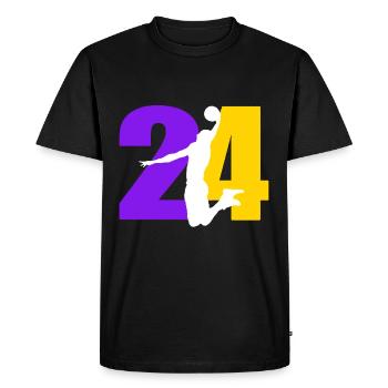 Joueur de Basketball RIP - T-shirt Premium bio Homme - noir - Devant - Nico (187cm)