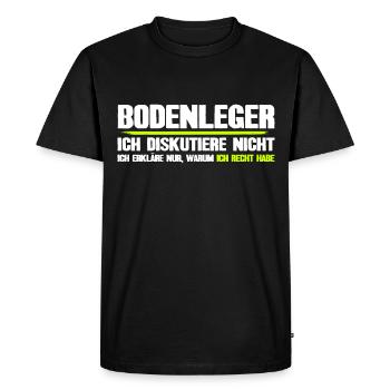 Floor Layer Funny Parquet Layer Tile Layer - Men's Premium Organic T-Shirt - black - Front - Nico (187cm)