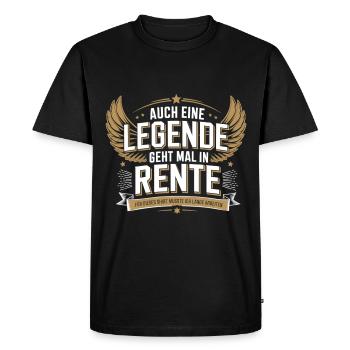Even a legend retires - Men's Premium Organic T-Shirt - black - Front - Nico (187cm)
