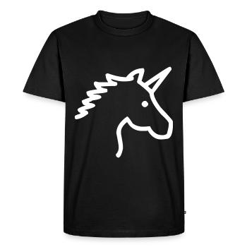 Licorne - Licorne - T-shirt Premium bio Homme - noir - Devant - Nico (187cm)