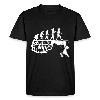 Evolution de l'escalade - T-shirt Premium bio Homme - noir - Devant - Nico (187cm)