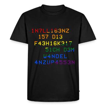 Intelligence Capacité à s’adapter au changement - T-shirt Premium bio Homme - noir - Devant - Nico (187cm)