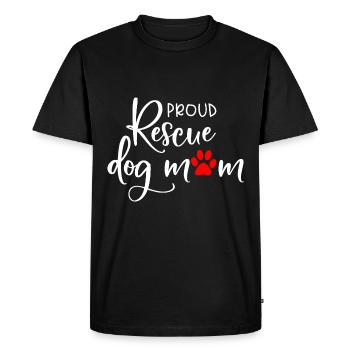Rescue Dog T Shirts - Men's Premium Organic T-Shirt - black - Front - Nico (187cm)