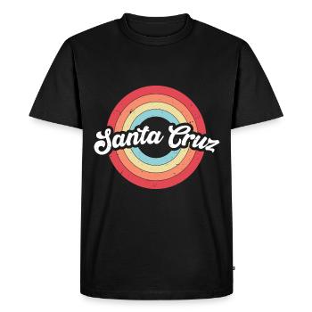 Cercle arc-en-ciel vintage de Santa Cruz - T-shirt Premium bio Homme - noir - Devant - Nico (187cm)