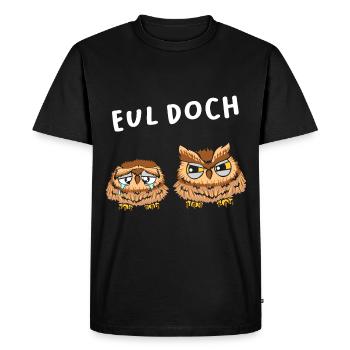 Hibou Oui - T-shirt Premium bio Homme - noir - Devant - Nico (187cm)