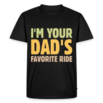 Je suis le manège préféré de ton père - T-shirt Premium bio Homme - noir - Devant - Nico (187cm)