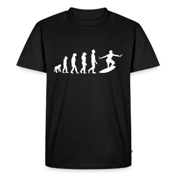 Evolution Surf Surfer - Men's Premium Organic T-Shirt - black - Front - Nico (187cm)