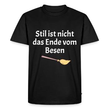 Style is not the end of the broom - Men's Premium Organic T-Shirt - black - Front - Nico (187cm)