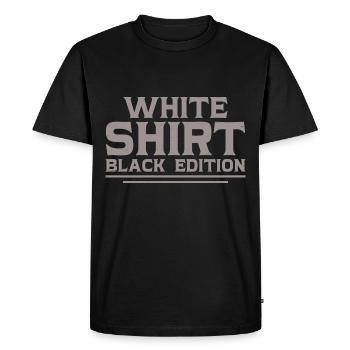 Weißes Shirt Schwarze Edition - Männer Premium Bio T-Shirt - Schwarz - Vorne - Nico (187cm)