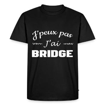 J'peux pas j'ai Bridge - T-shirt Premium bio Homme - noir - Devant - Nico (187cm)