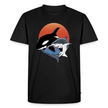 Orque - T-shirt Premium bio Homme - noir - Devant - Nico (187cm)