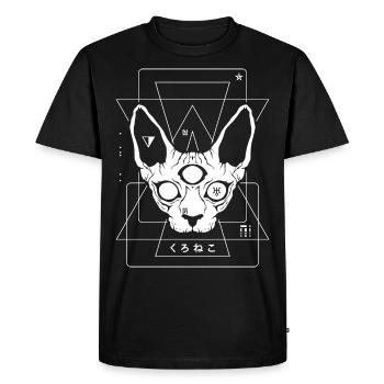 Cosmic Cat - Men's Premium Organic T-Shirt - black - Front - Nico (187cm)