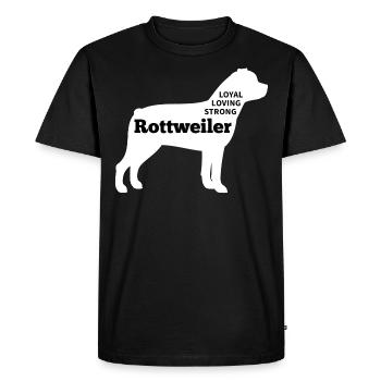 Rottweiler Dog Master Gift - Men's Premium Organic T-Shirt - black - Front - Nico (187cm)