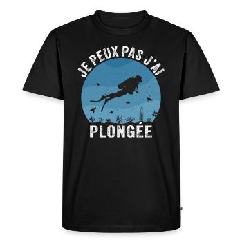Cadeau de plongée Je Peux Pas J'ai Plongée - T-shirt Premium bio Homme - noir - Devant - Nico (187cm)