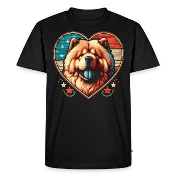 Chow Chow Dog - Men's Premium Organic T-Shirt - black - Front - Nico (187cm)