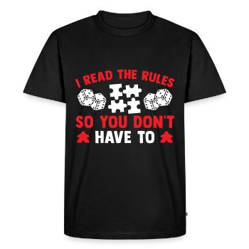 Board Game Nerd Gifts Board Games - Men's Premium Organic T-Shirt - black - Front - Nico (187cm)