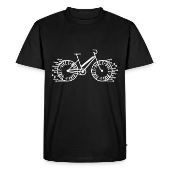 E Vélo Vélo - T-shirt Premium bio Homme - noir - Devant - Nico (187cm)