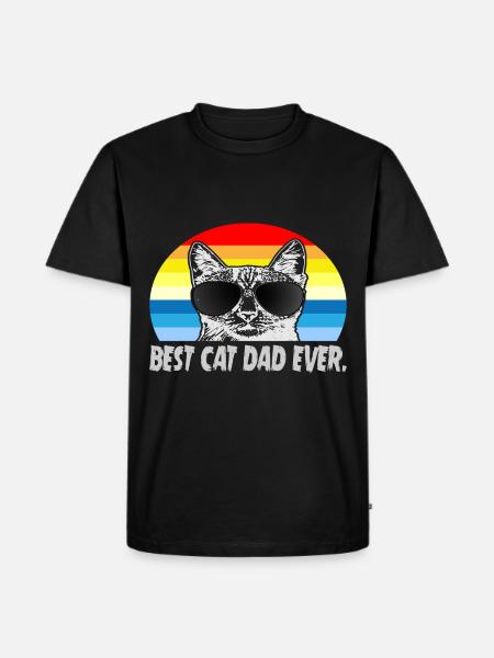 Cat's father - Men's Premium Organic T-Shirt - black