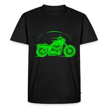Moto - motorbike - Machine - Lifestyle - T-shirt Premium bio Homme - noir - Devant - Nico (187cm)