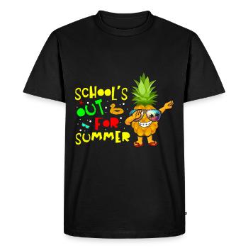 Schools Out For Summer Pineapple - Men's Premium Organic T-Shirt - black - Front - Nico (187cm)