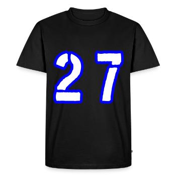 27 Symbole numérique - T-shirt Premium bio Homme - noir - Devant - Nico (187cm)