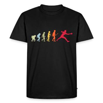 Évolution du tennis de table - T-shirt Premium bio Homme - noir - Devant - Nico (187cm)