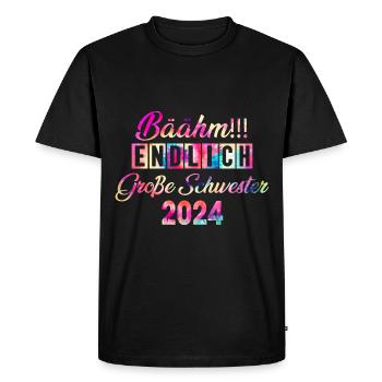 Bäähm enfin grande soeur 2024 - T-shirt Premium bio Homme - noir - Devant - Nico (187cm)